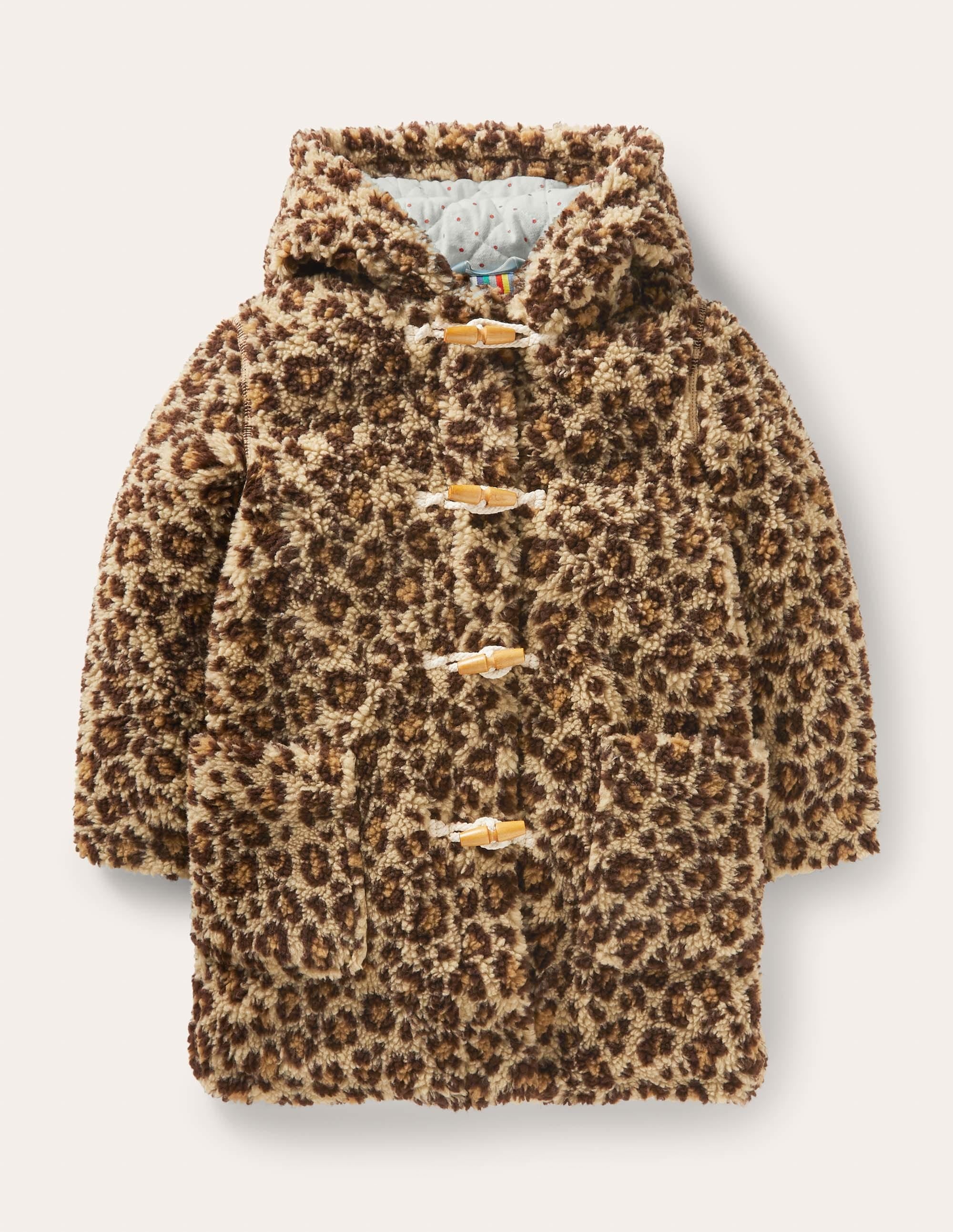 Duffle-coat cosy en borg-Imprimé léopard - Image 1
