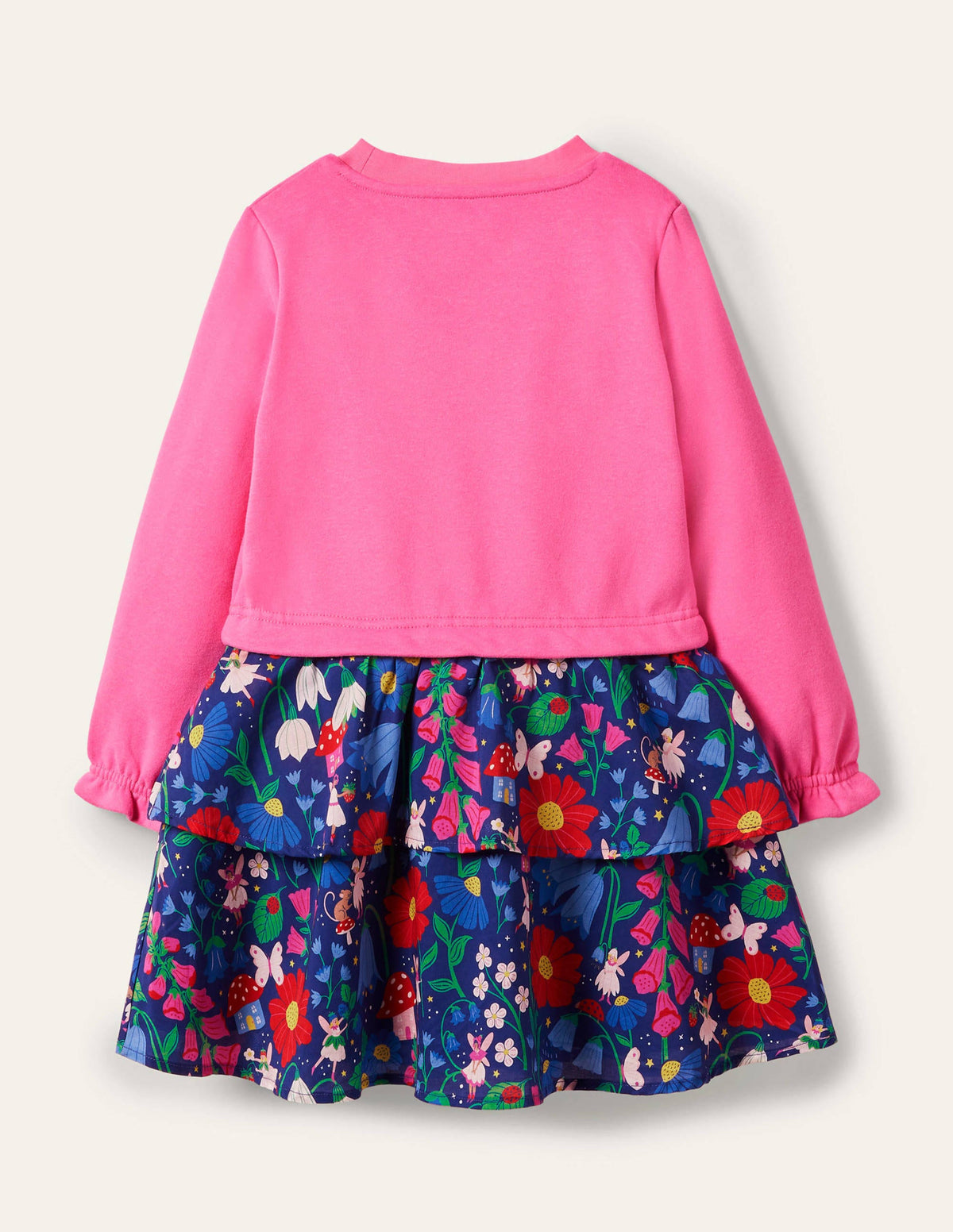 Kleid mit Applikationen und Mustermix-Segelblau, Waldfeen - Image 2