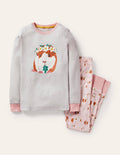 Pyjama long douillet-Cochons d'Inde rose poudré
