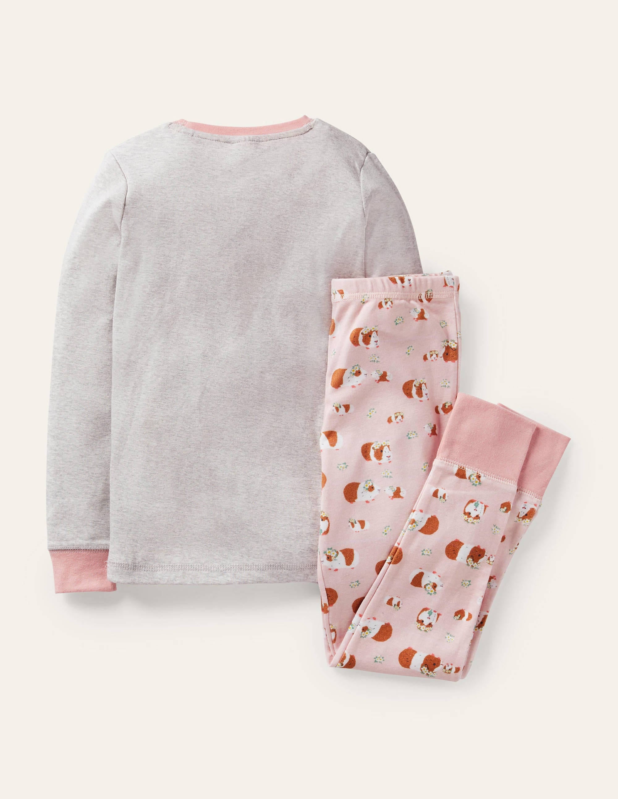 Pyjama long douillet-Cochons d'Inde rose poudré - Image 2