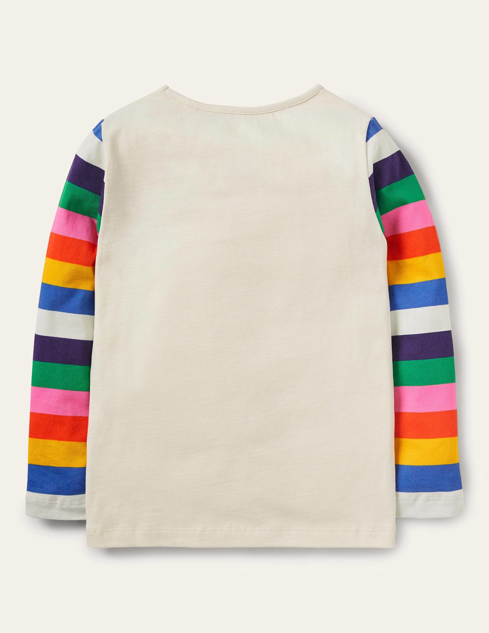 Mustermix-T-Shirt mit Tiermotiv-Bunt/Naturweiß, Gestreift/Kürbis-2