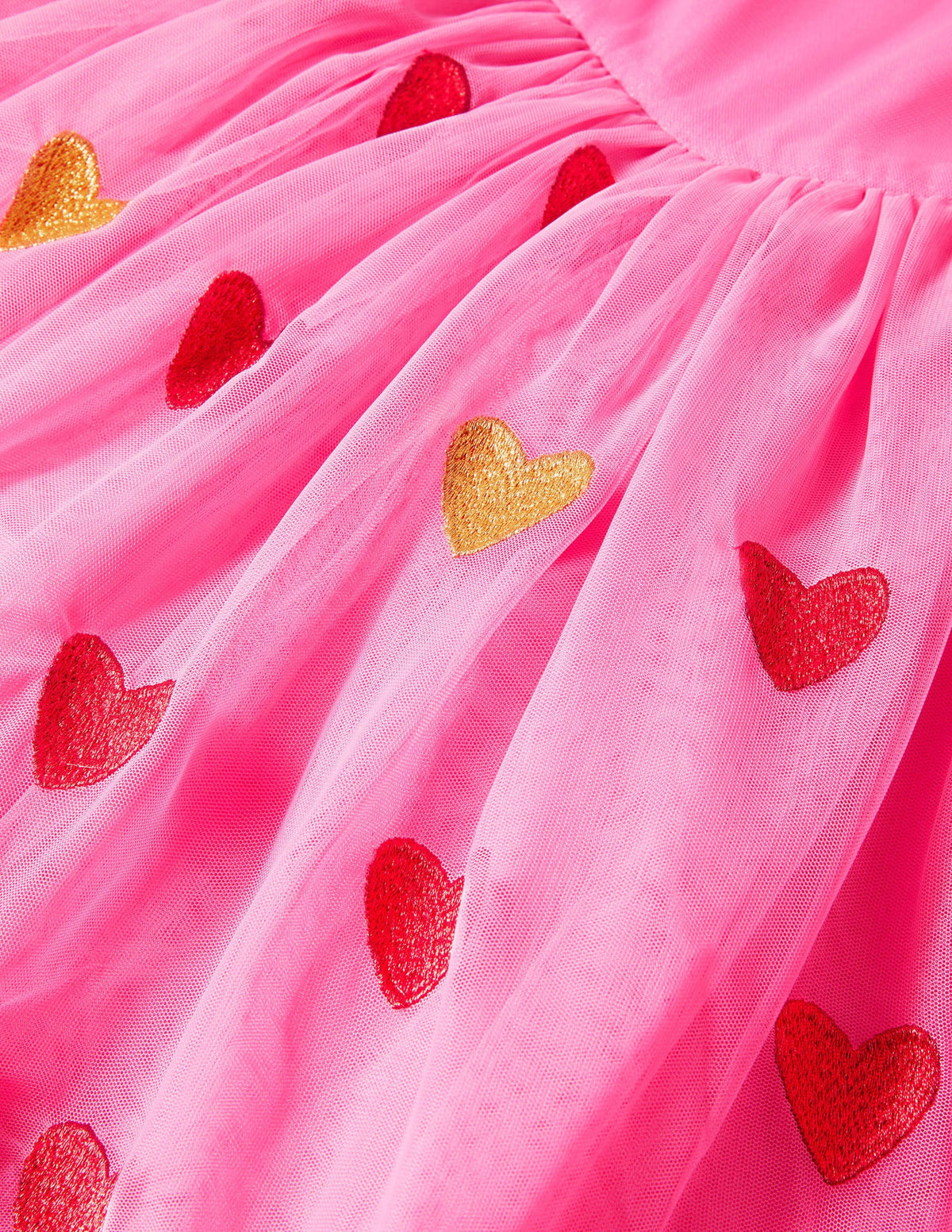 Tüllkleid mit Herzen-Helles Blütenrosa-3