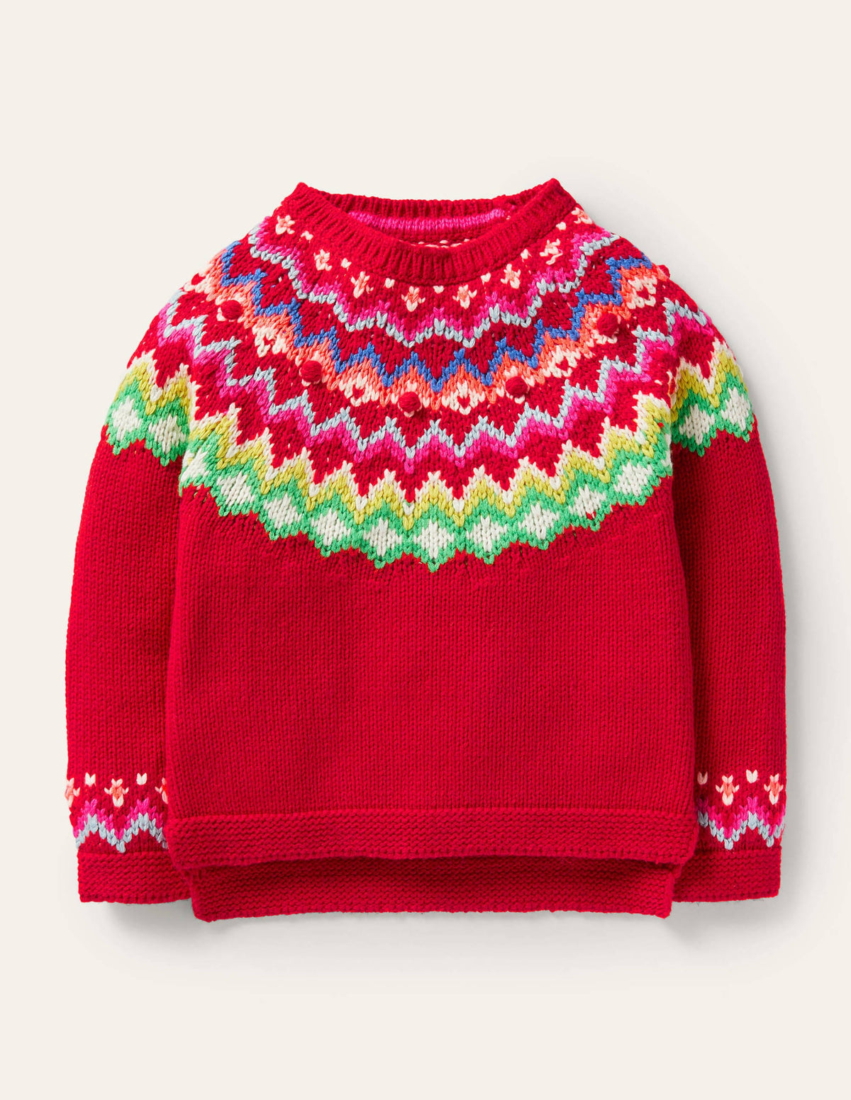 Gemütlicher Fair-Isle-Pullover-Rockabilly-Rot-1