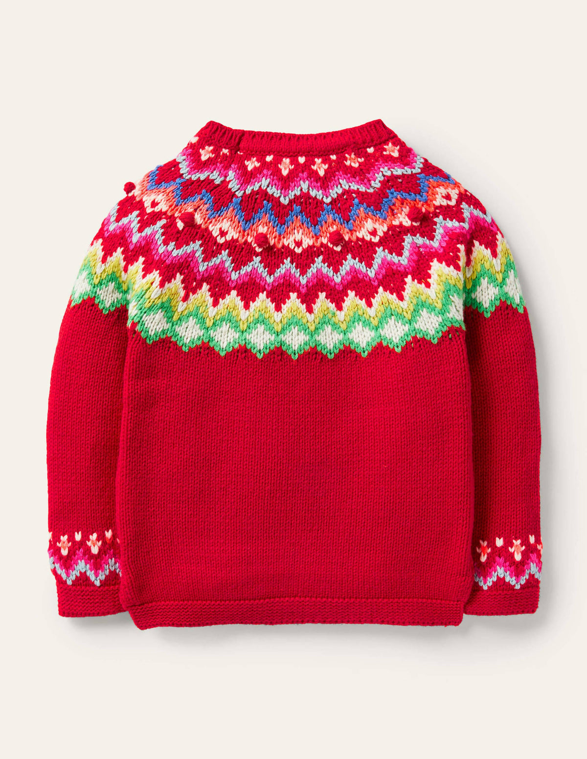Gemütlicher Fair-Isle-Pullover-Rockabilly-Rot - Image 2