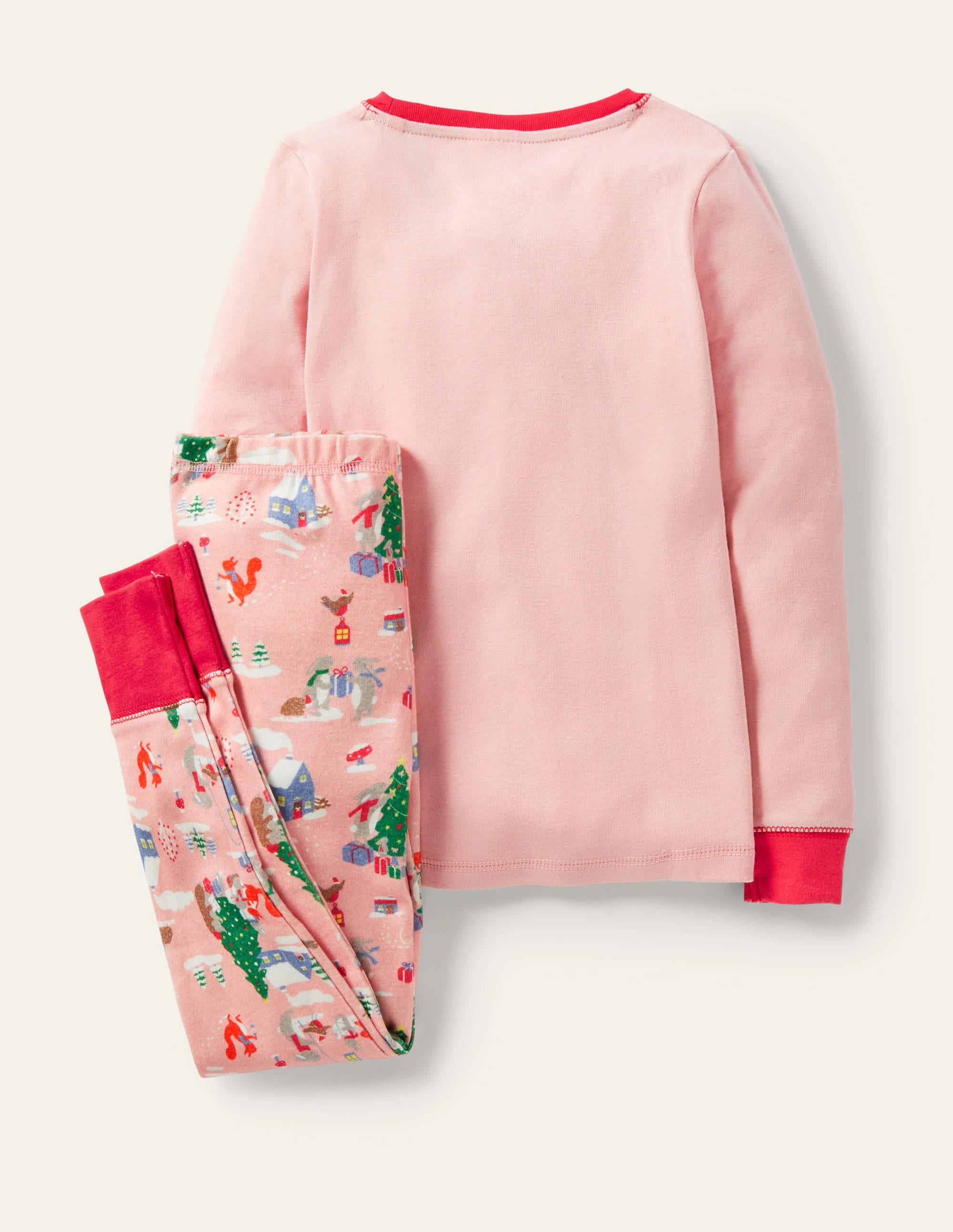 Pyjama phosphorescent douillet-Motif forêt de Noël rose boto - Image 2