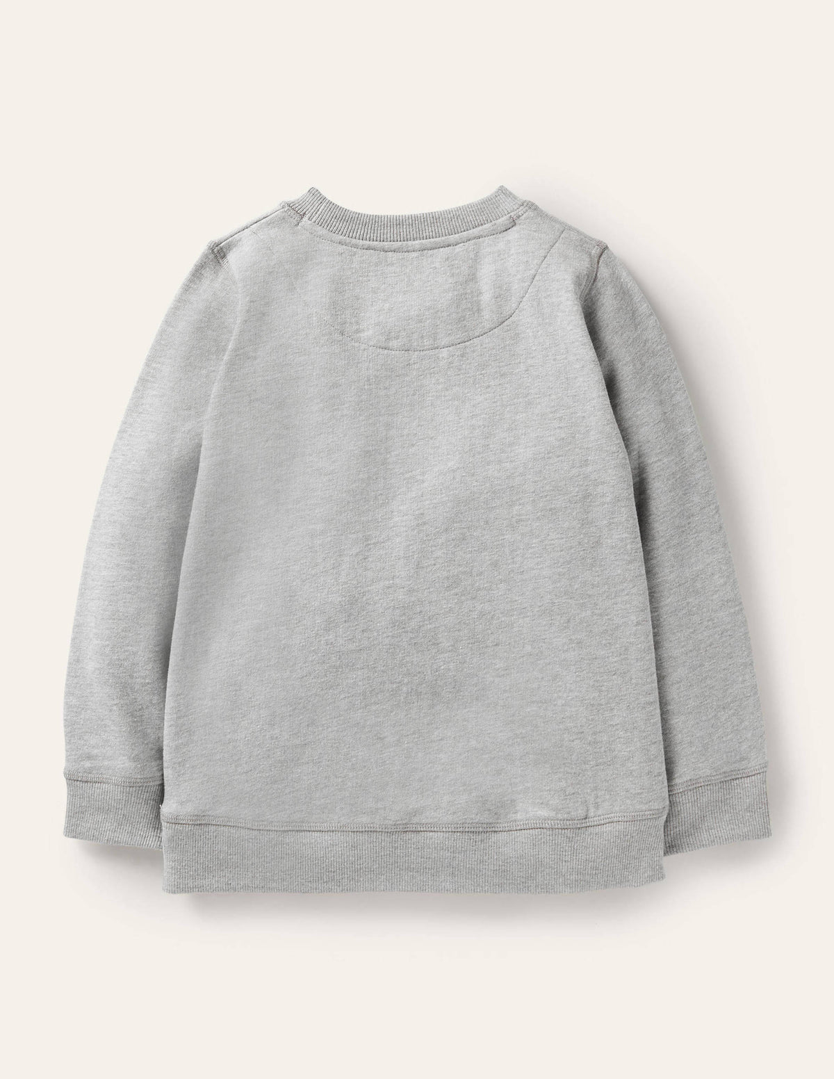 Sweat à super surpiqûres-Cheval gris chiné-2