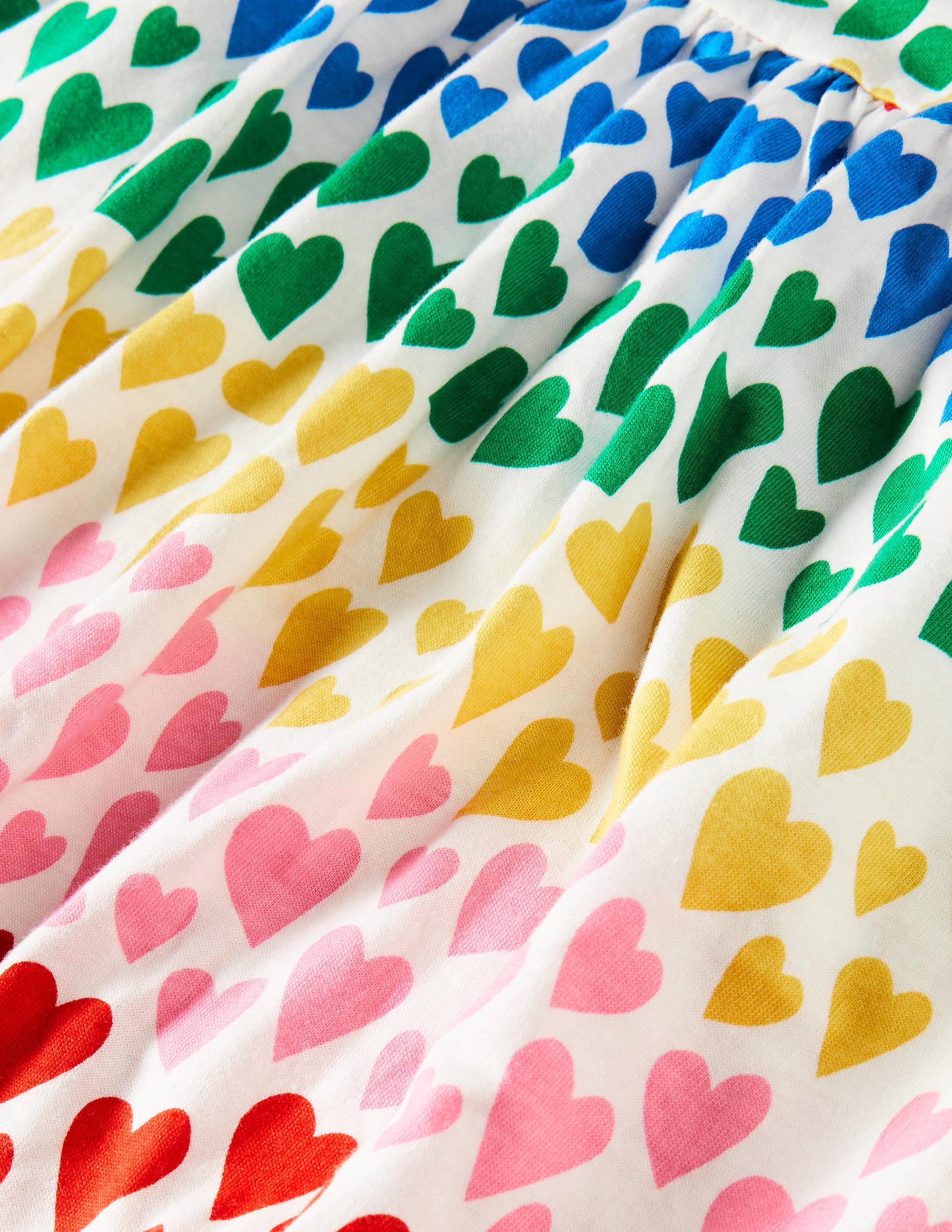 Fröhliches Jerseykleid mit langen Ärmeln-Bunt/Regenbogen, Herzen - Image 3