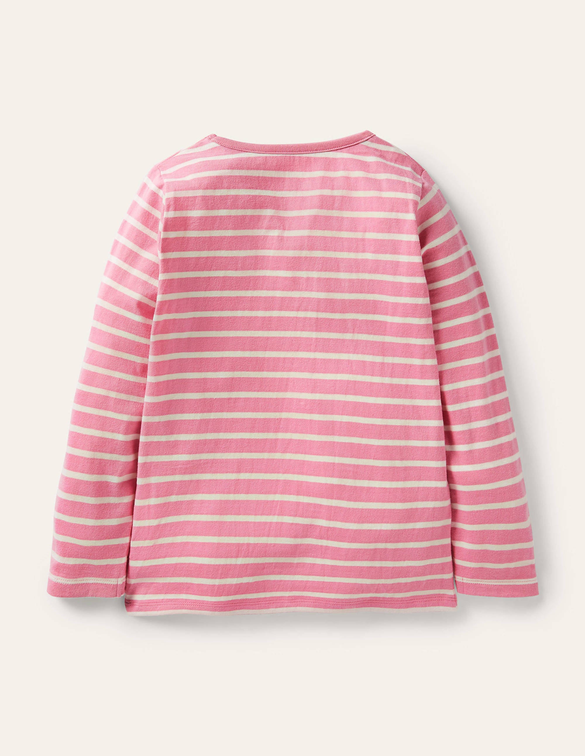 Bretonshirt mit 3D-Applikation-Blütenrosa/Naturweiß, Festliches Muster - Image 2