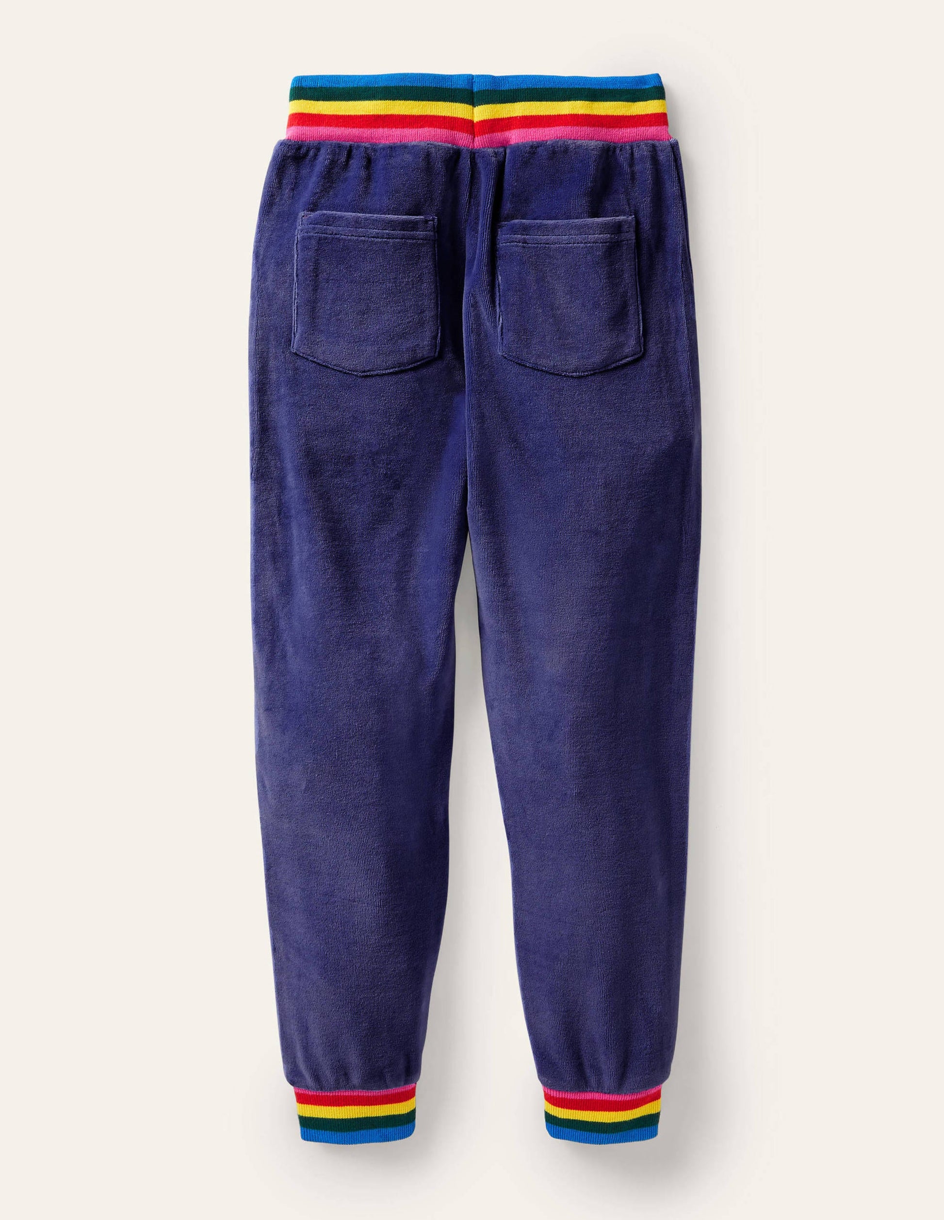 Jogginghose aus Velours-Segelblau-2
