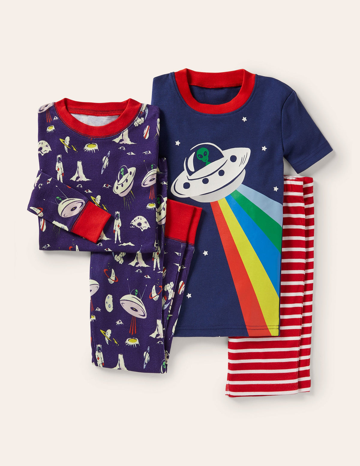 2 pyjamas à motif spatial-Espace bleu tribord - Image 1