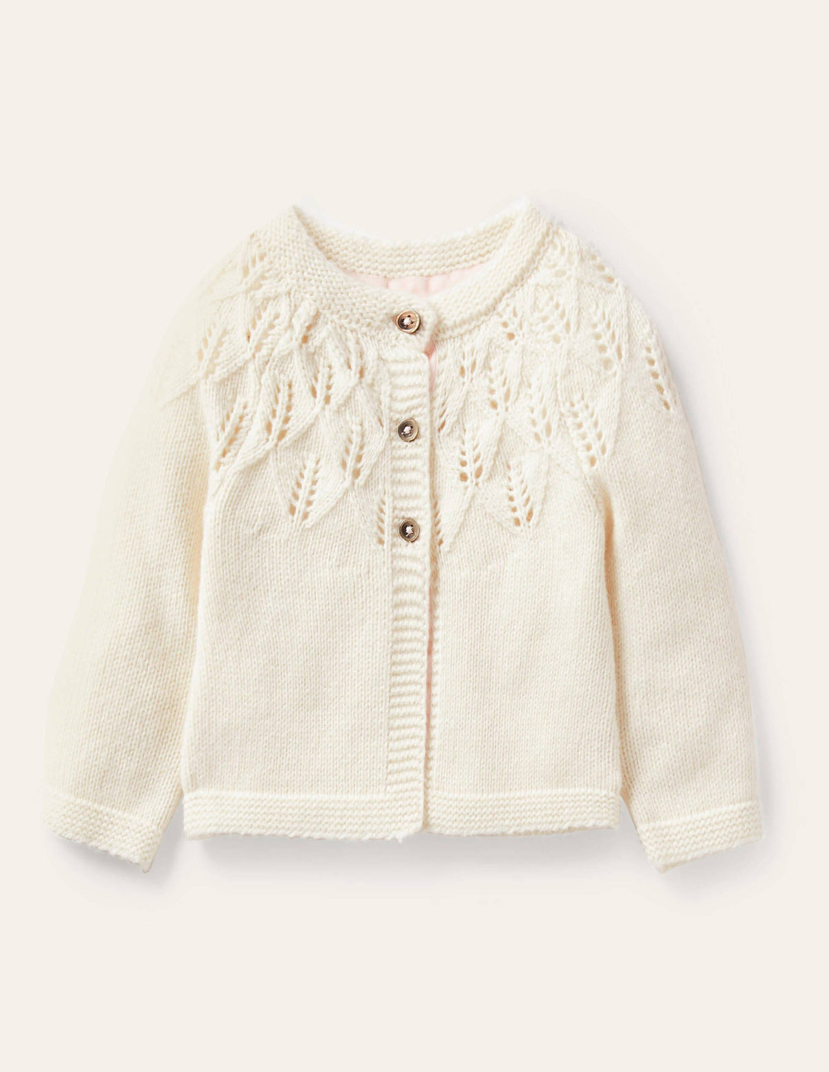 Cardigan texturé pour tous les jours-Écru chiné - Image 1