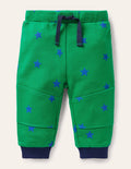 Warrior Knee Jersey Bottoms-Sapling Green Stars