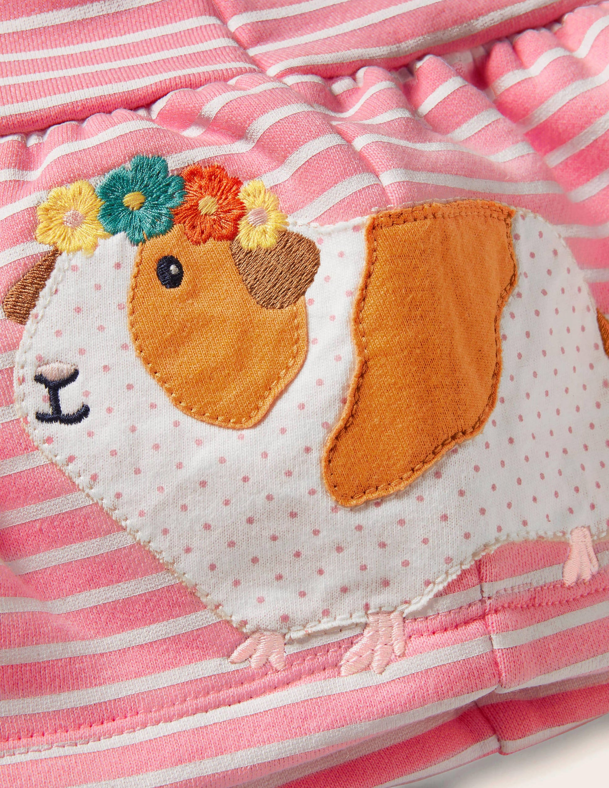 Robe-sweat cosy-Cochons d'Inde rose formica/ivoire-3
