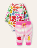 Body- und Leggings-Set-Naturweiß, Gartenfreunde