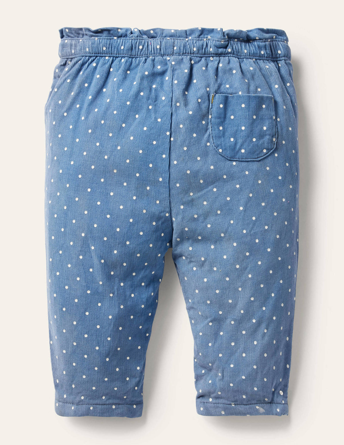 Pantalon à pois en velours côtelé-Bleu élisabéthain - Image 2