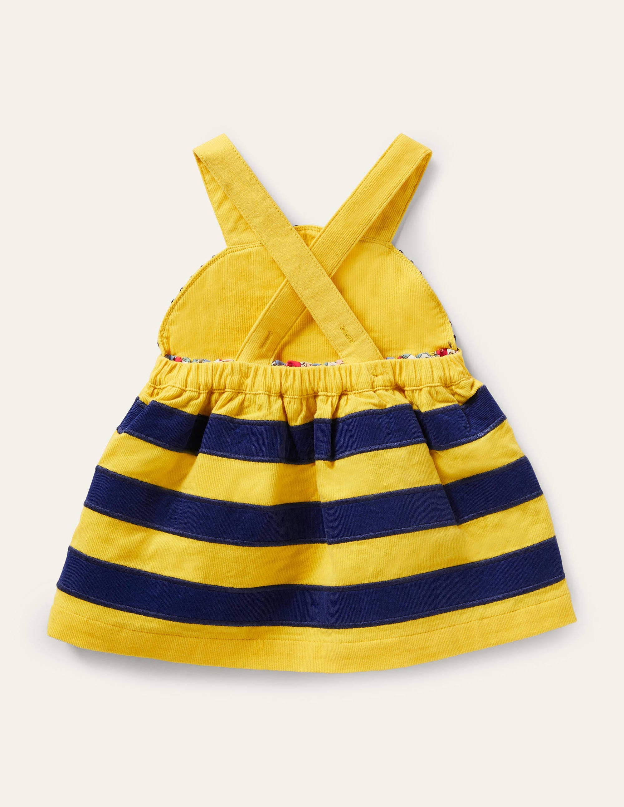 Originelles Cord-Schürzenkleid-Maisgelb, Biene - Image 2
