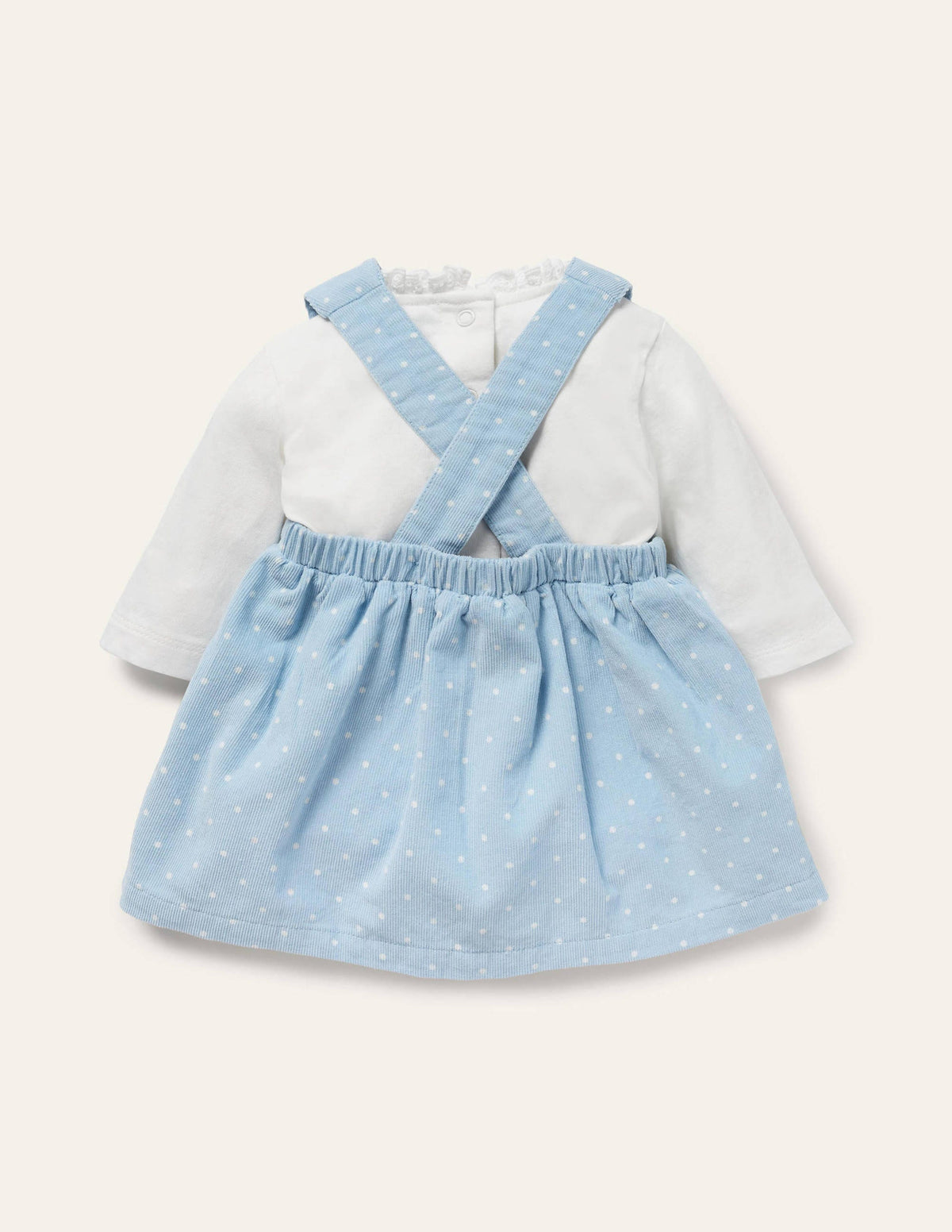 Cord-Schürzenkleidset mit Häschenmotiv-Himmelblau, Häschen - Image 2