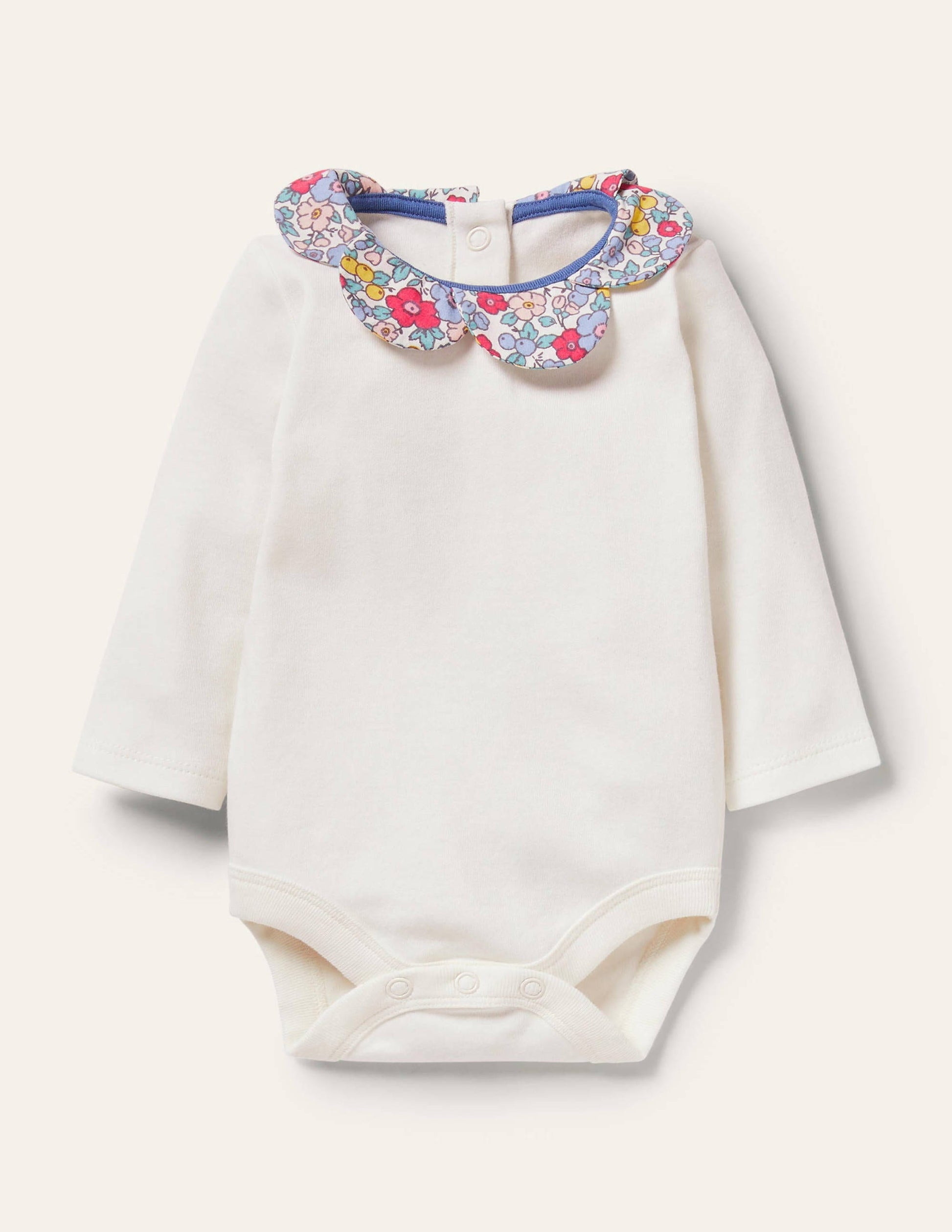 Body mit Statement-Kragen-Bunt, Apfelblüten-1
