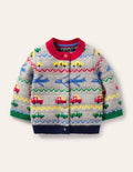 Fair-Isle-Cardigan-Grau Meliert, Fahrzeuge