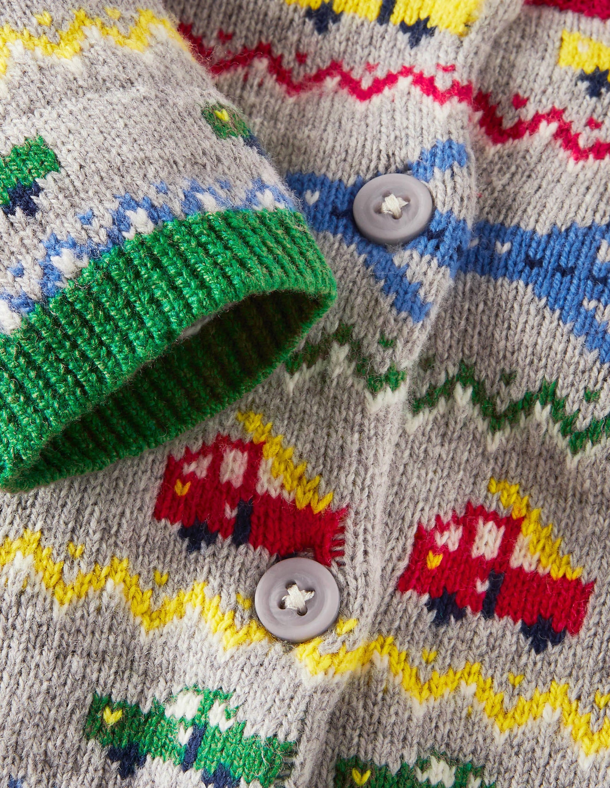 Fair-Isle-Cardigan-Grau Meliert, Fahrzeuge-3