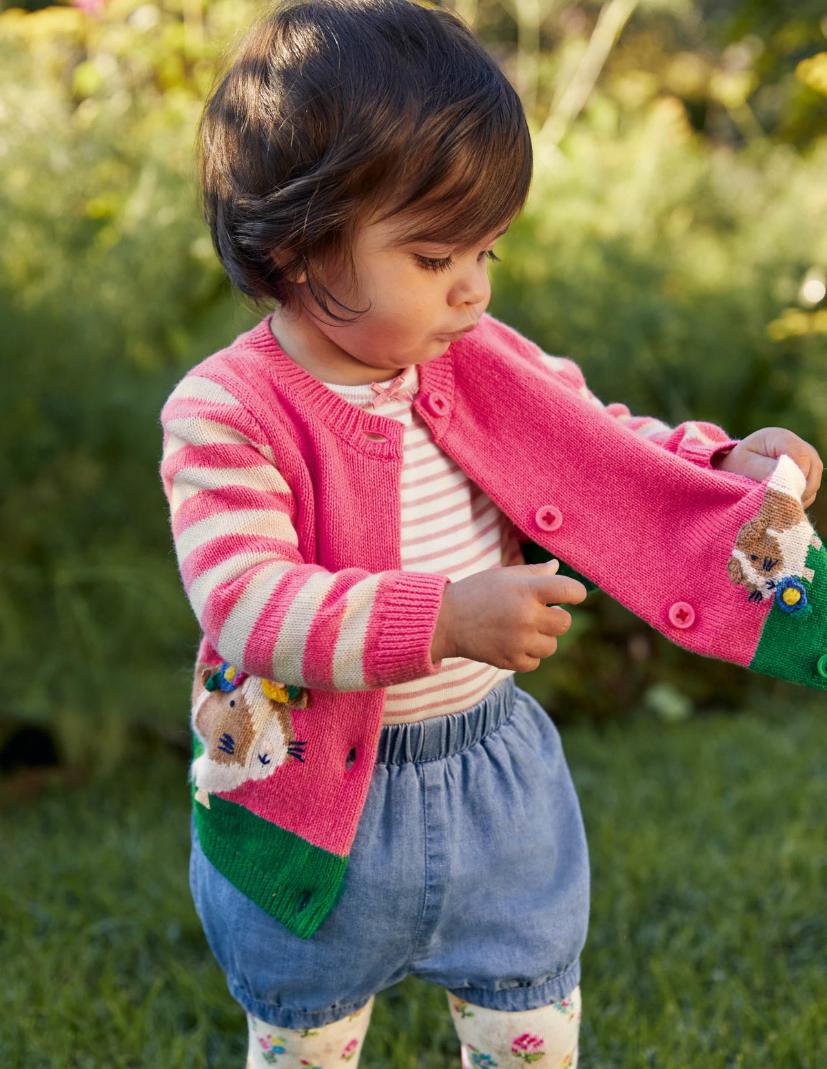 Cardigan mit Tiermotiv-Helles Blütenrosa, Meerschweinchen-4