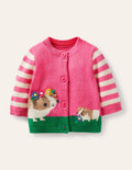Cardigan mit Tiermotiv-Helles Blütenrosa, Meerschweinchen