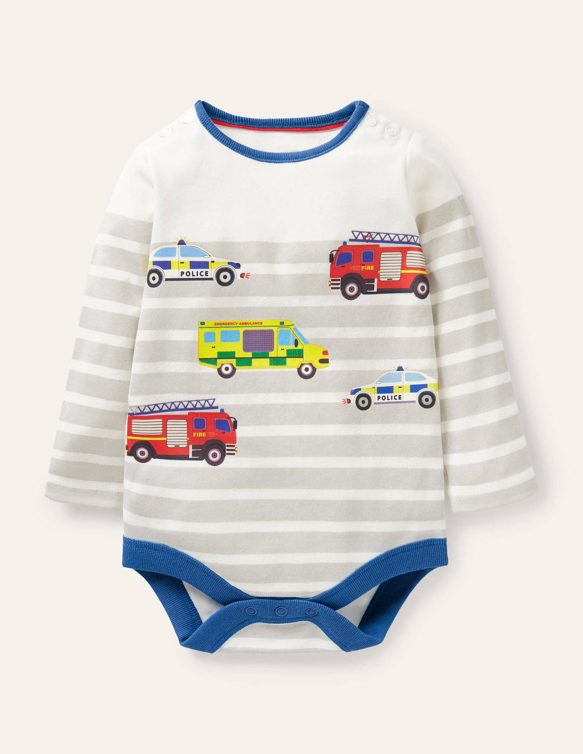 Breton-Body mit Fahrzeugmotiv-Grau Meliert/Naturweiß, Fahrzeuge-1