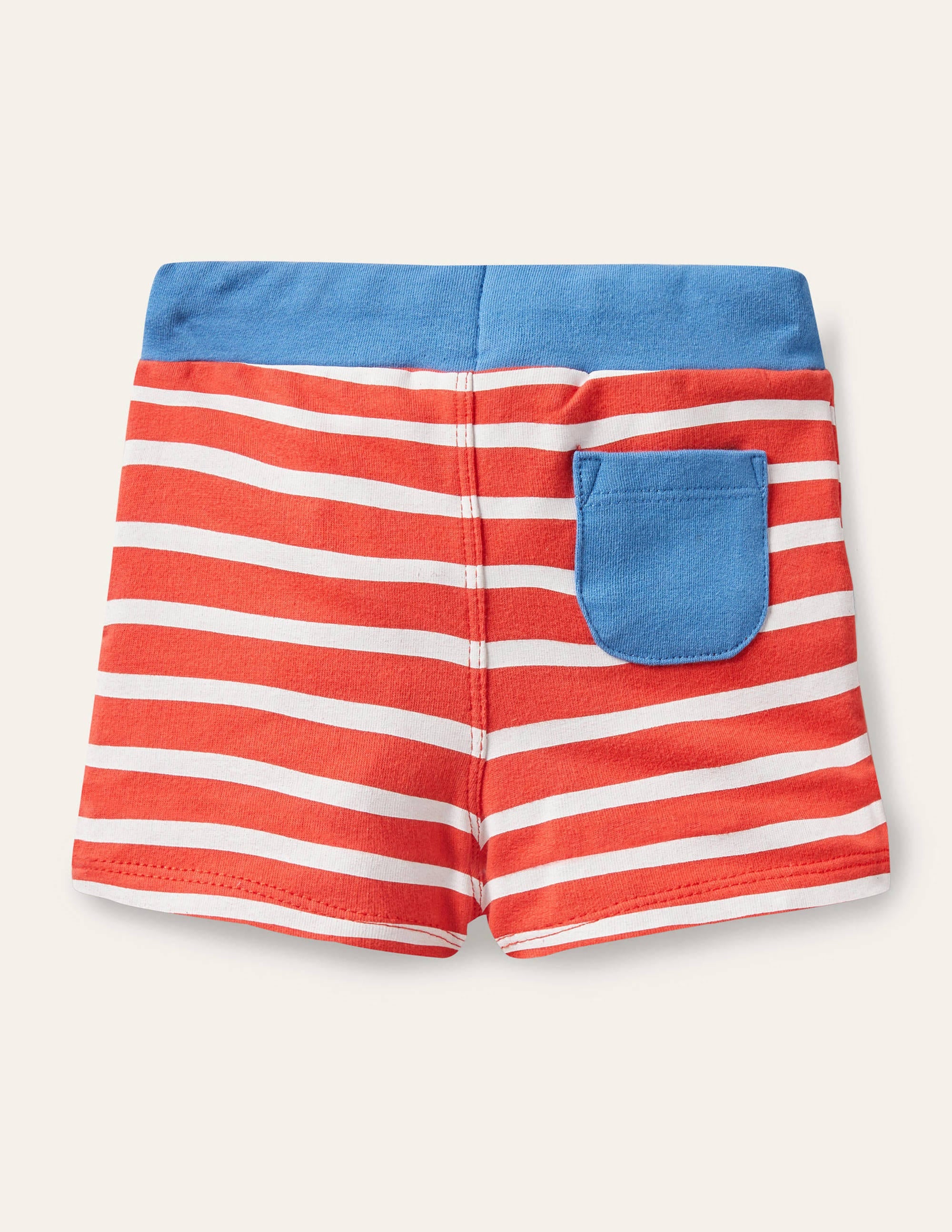 Basic-Jerseyshorts-Feuerrot/Naturweiß - Image 2