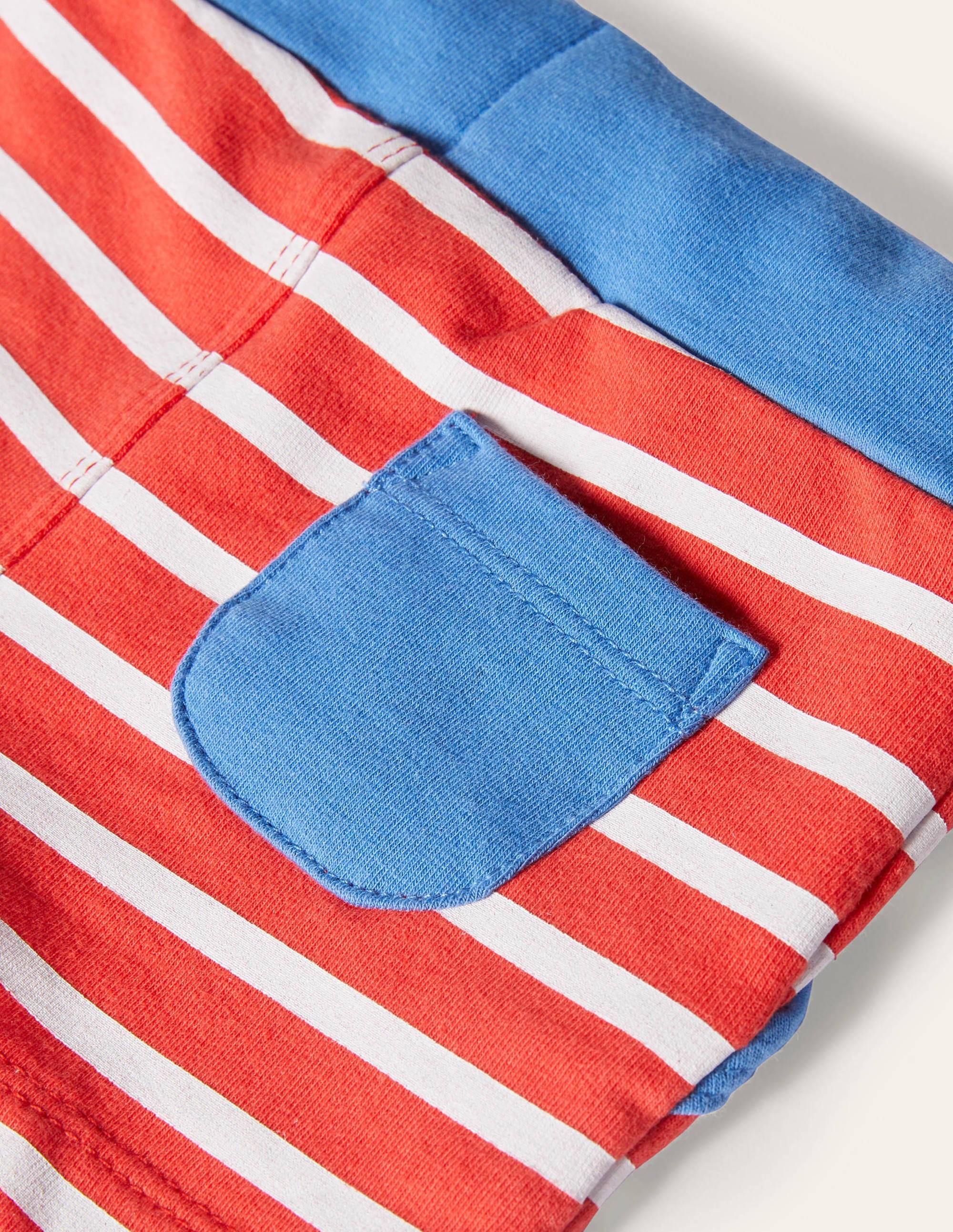 Basic-Jerseyshorts-Feuerrot/Naturweiß - Image 3