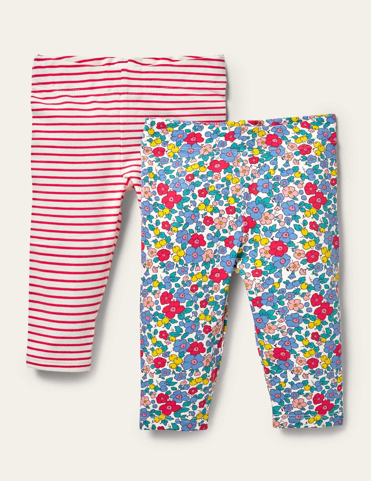 Leggings im Doppelpack-Bunt, Apfelblüten-1