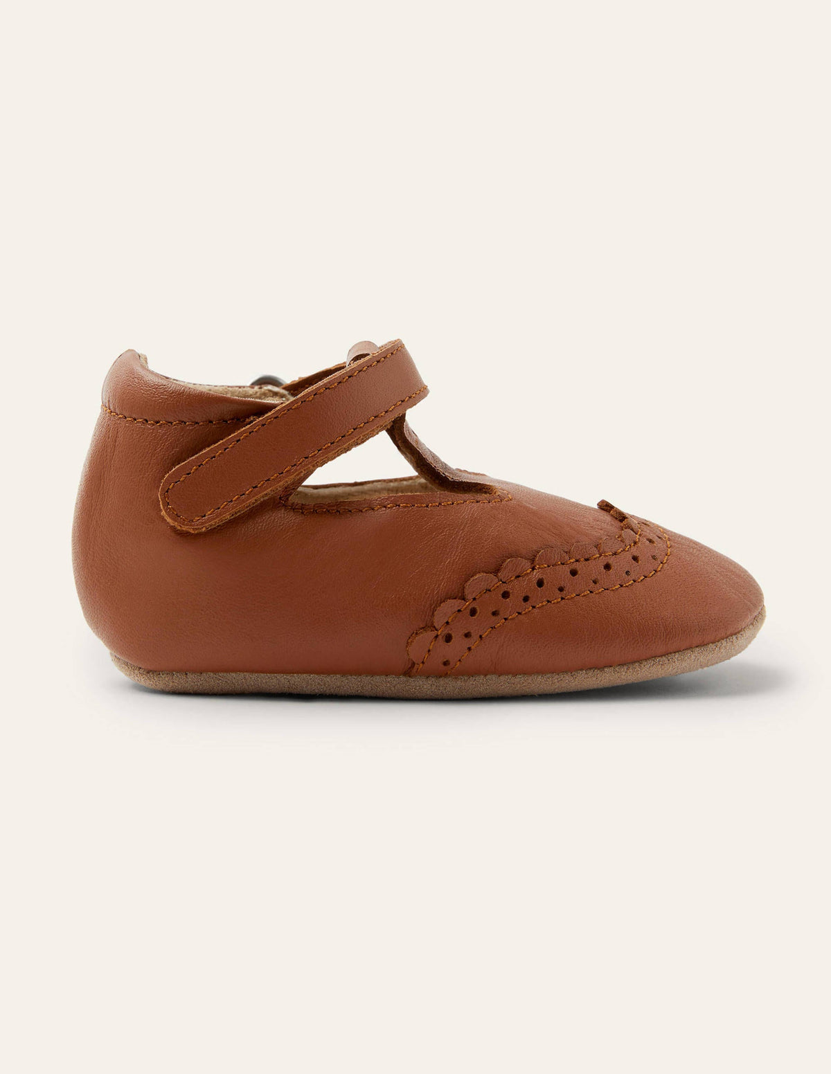 Babyschuhe aus Leder-Hellbraun-3