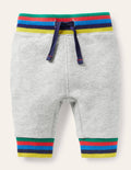 Rainbow Rib Jersey Bottoms-Grey Marl