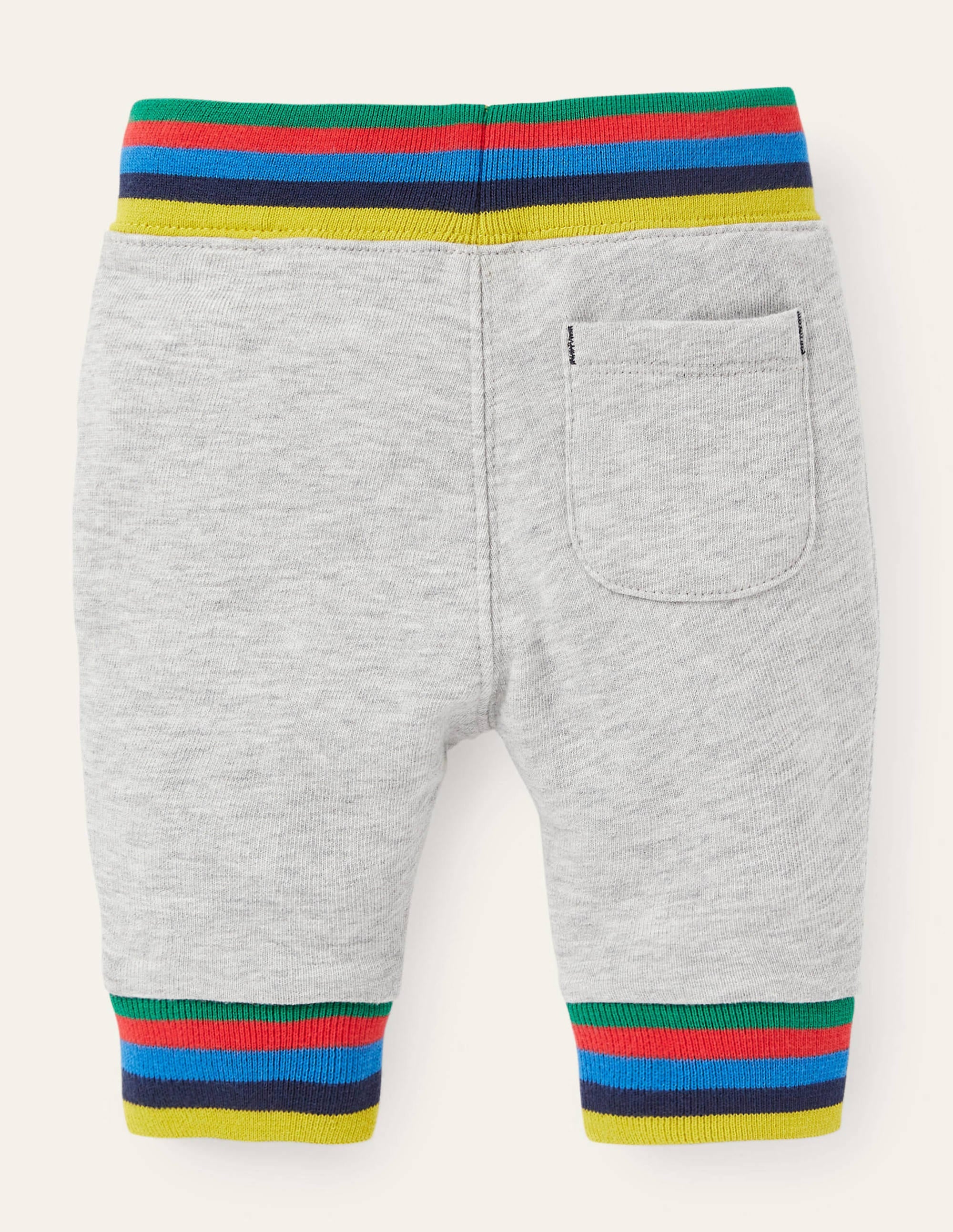 Rainbow Rib Jersey Bottoms-Grey Marl - Image 2