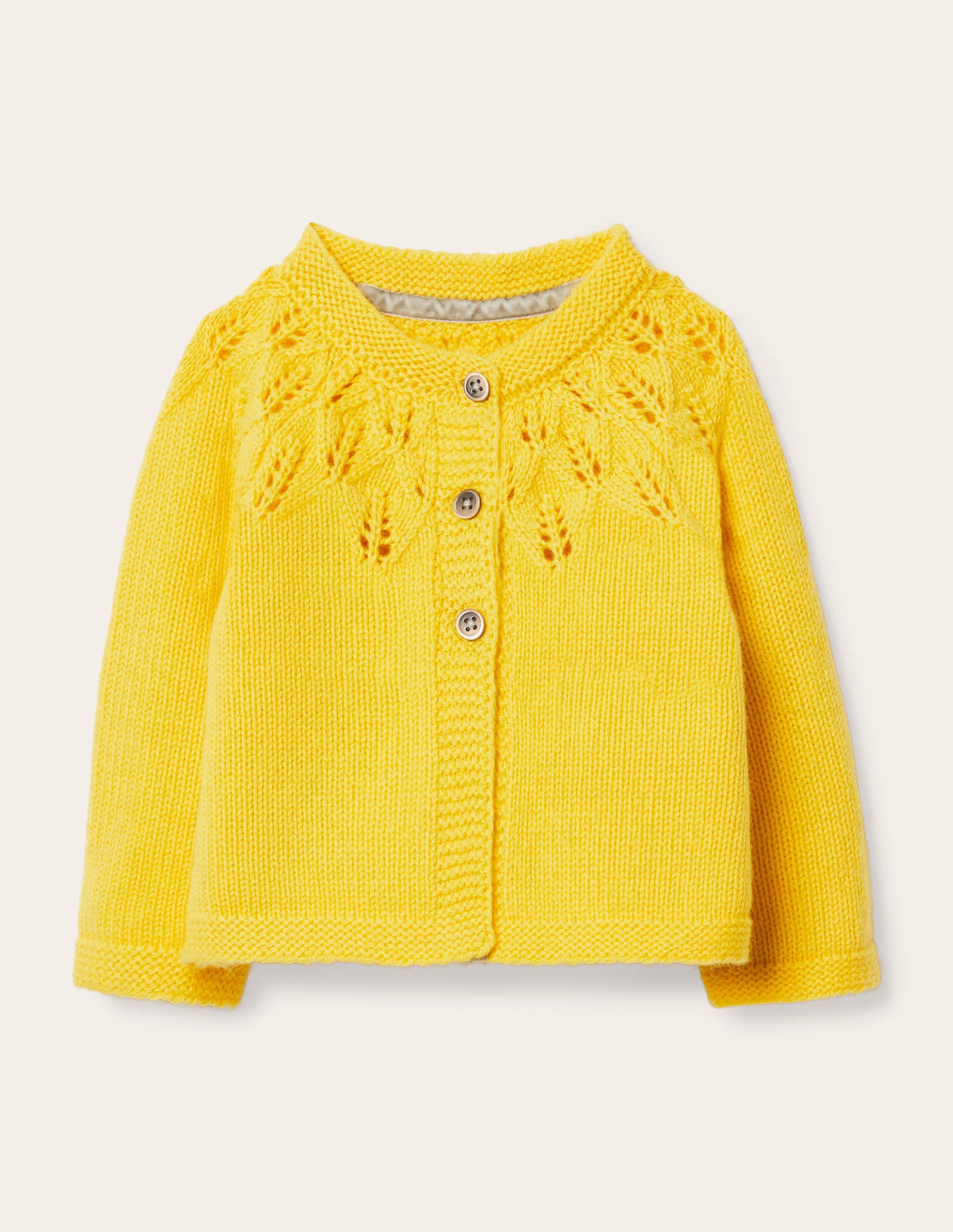 Cardigan texturé pour tous les jours-Jaune maïs-1