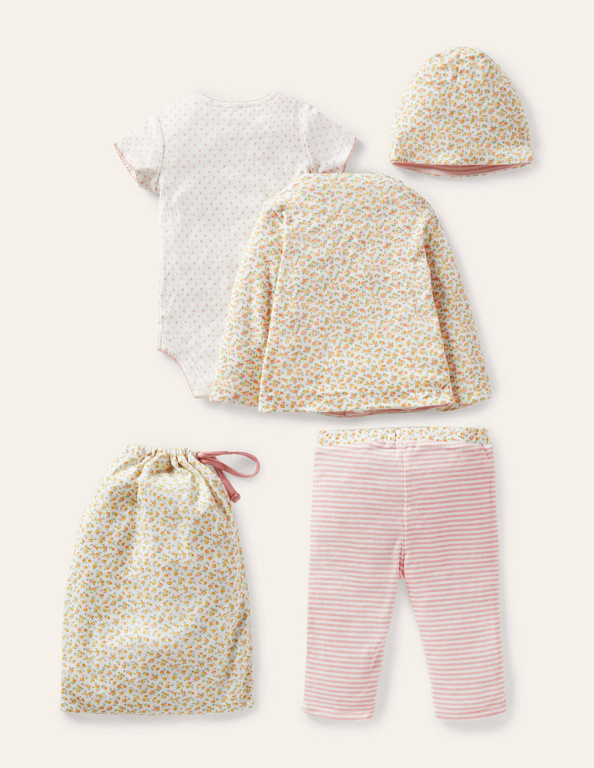 Organic Rose 4 Piece Gift Set-Ivory Tiny Rose-2