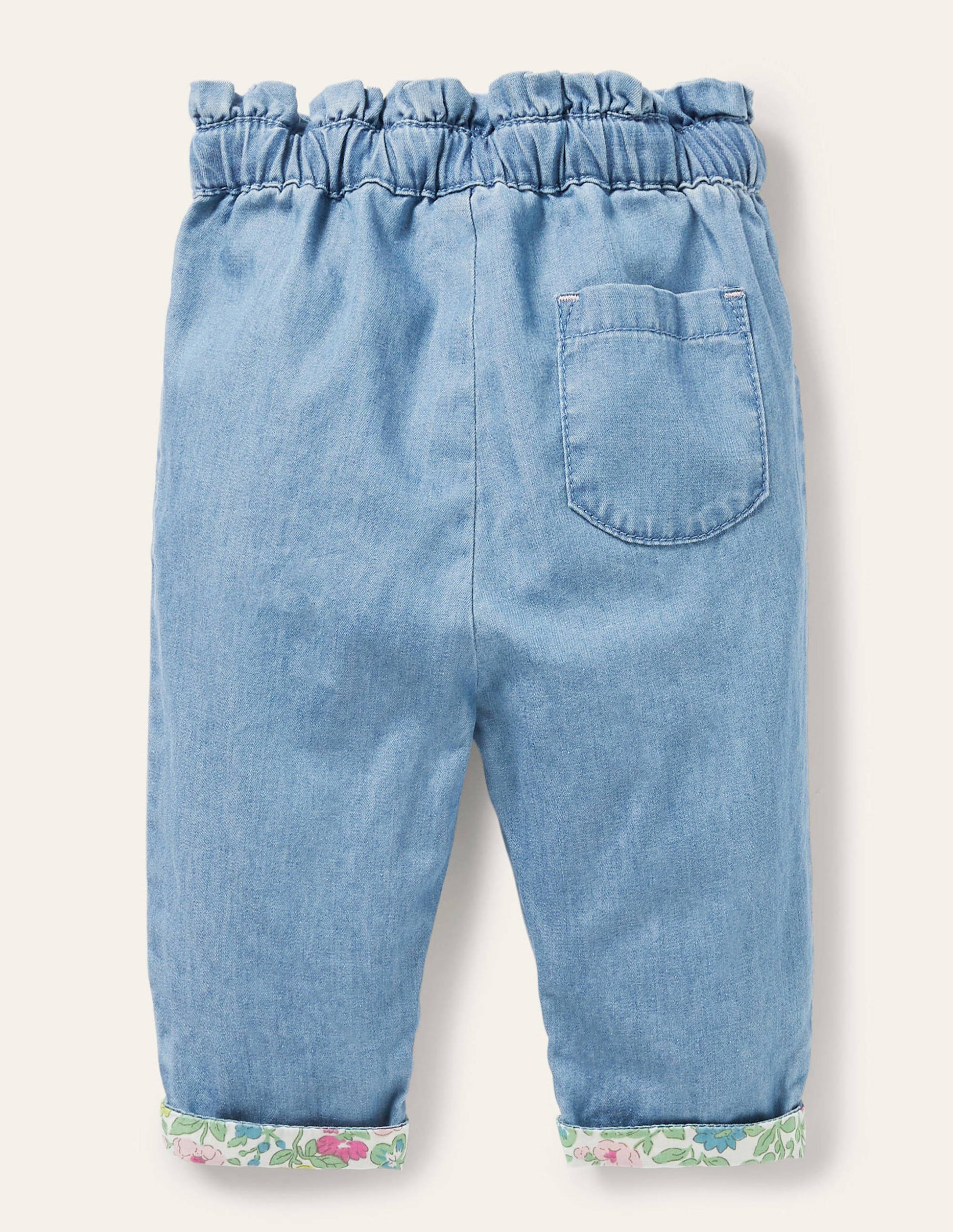 Chambray-Hose zum Hineinschlüpfen-Heller Faux-Uni-2