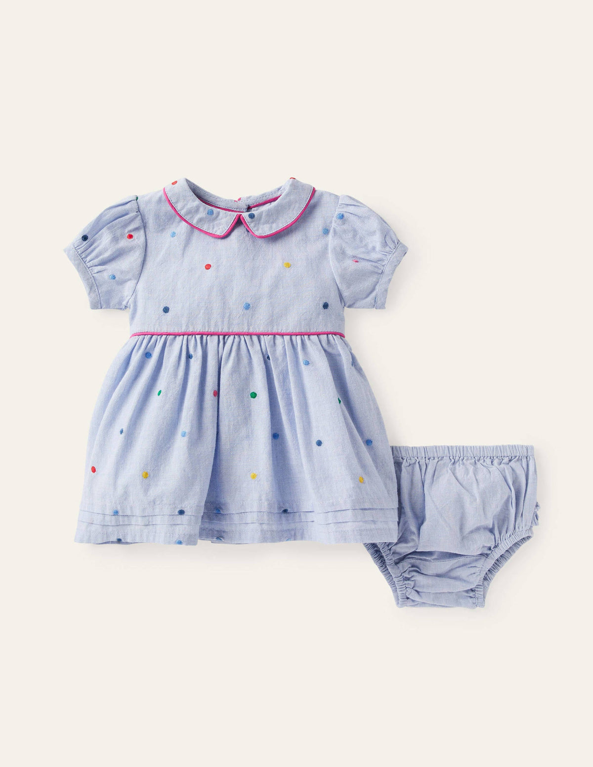 Kleid mit gestickten Tupfen-Bunt, Gestickte Tupfen - Image 1