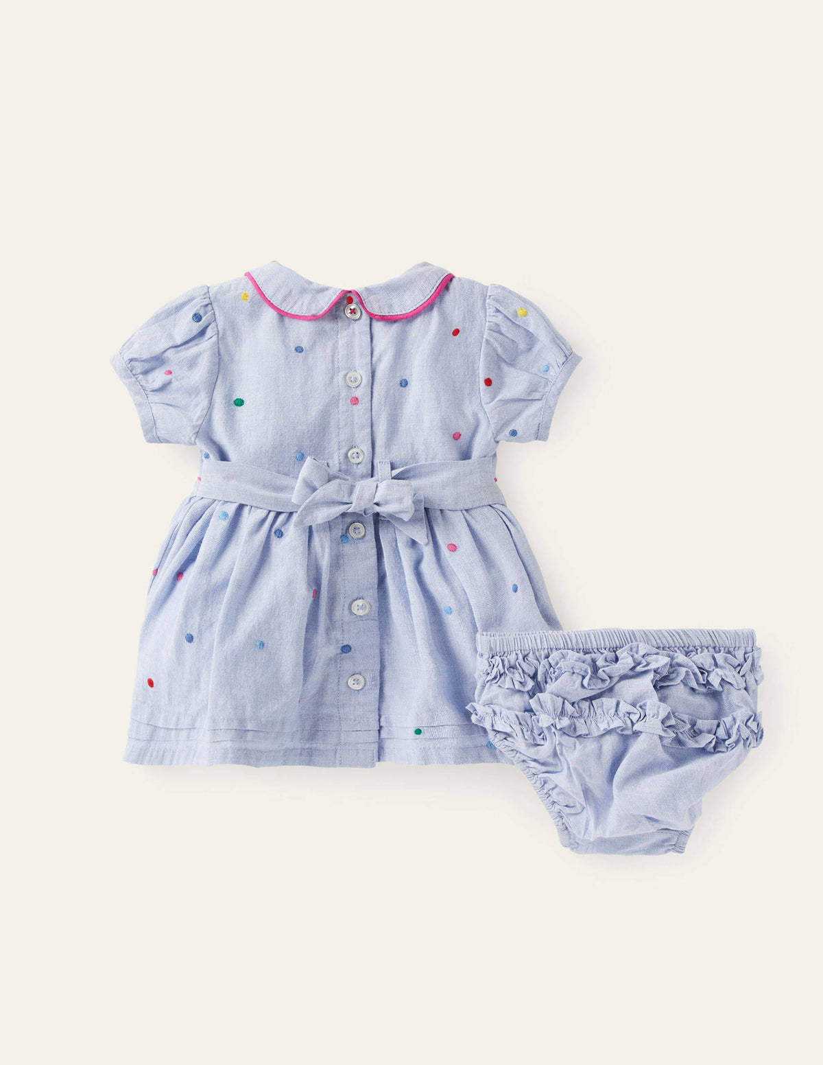 Kleid mit gestickten Tupfen-Bunt, Gestickte Tupfen-2