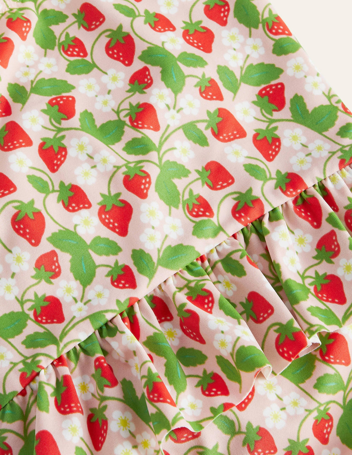 Frill Waist Swimsuit-Boto Pink Ditsy Strawberry-3