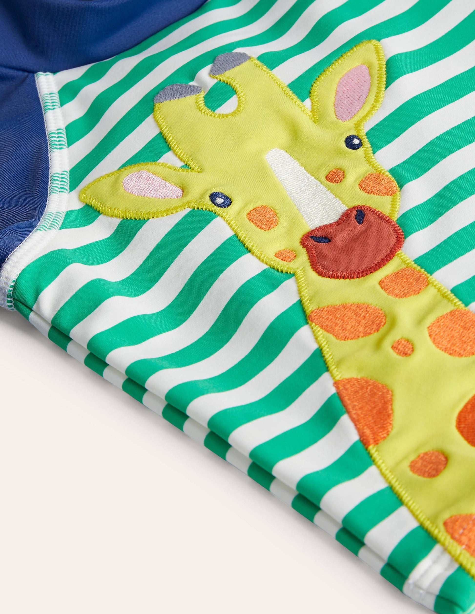Appliqué Rash Vest-Sapling Green/Ivory Giraffe-3