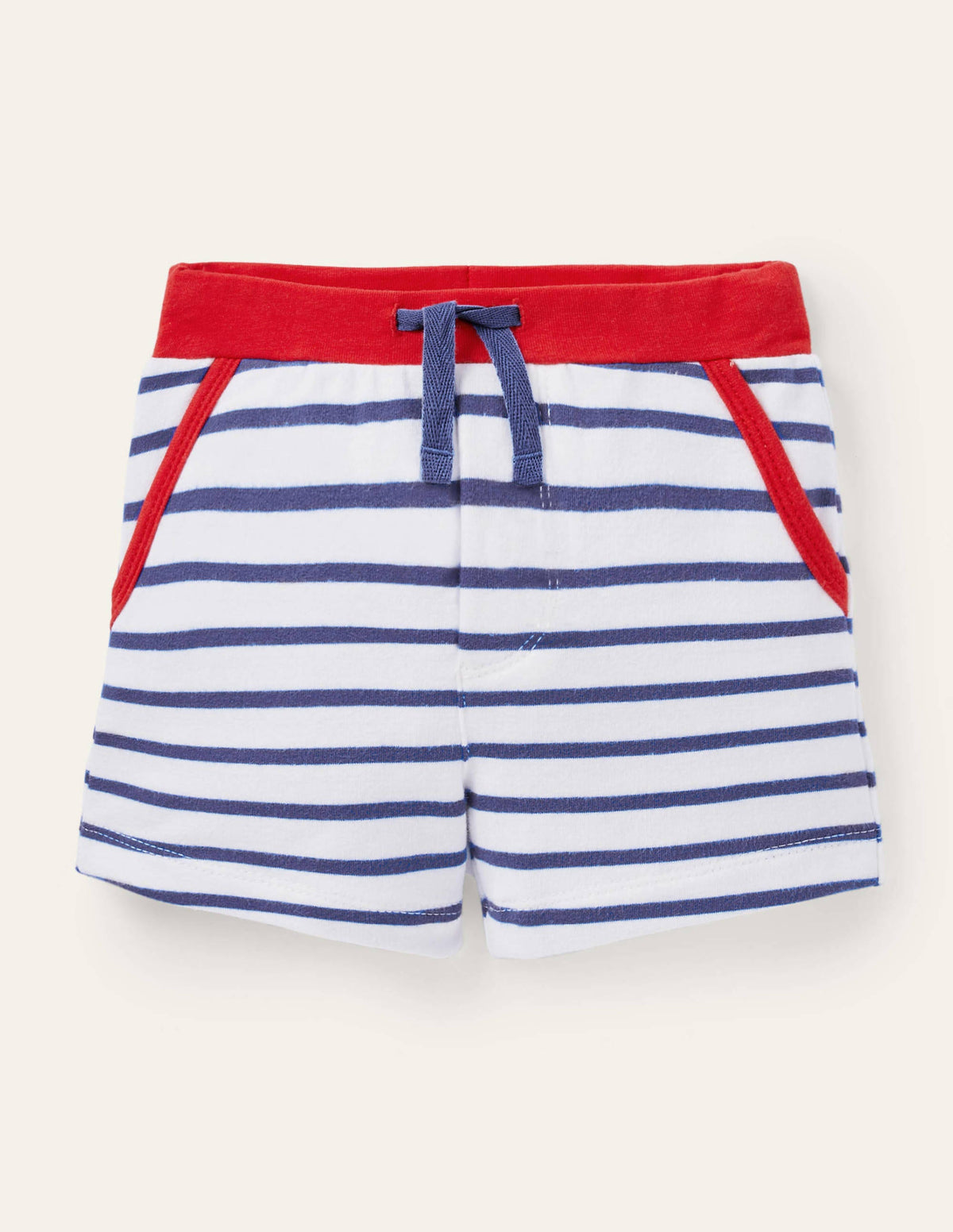 Basic-Jerseyshorts-Naturweiß/Segelblau-1