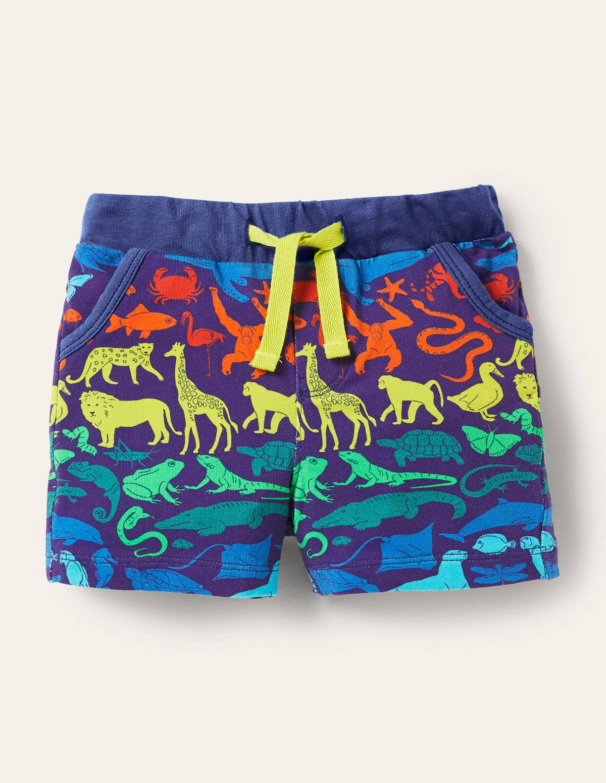 Basic-Jerseyshorts-Segelblau, Königreich der Tiere-1