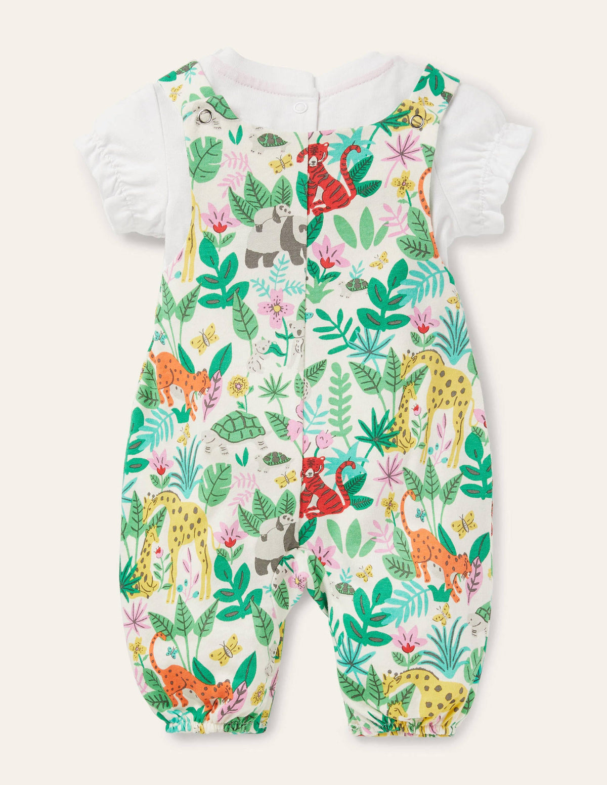 Bow Detail Romper Set-Multi Jungle - Image 2