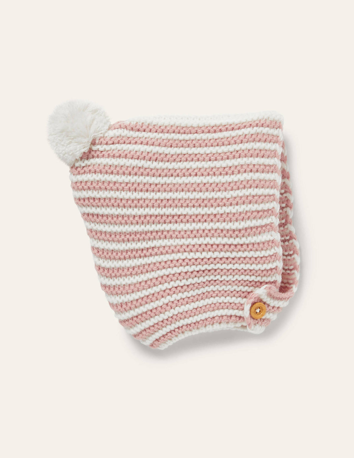 Strickhäubchen-Vintage-Rosa/Naturweiß-1