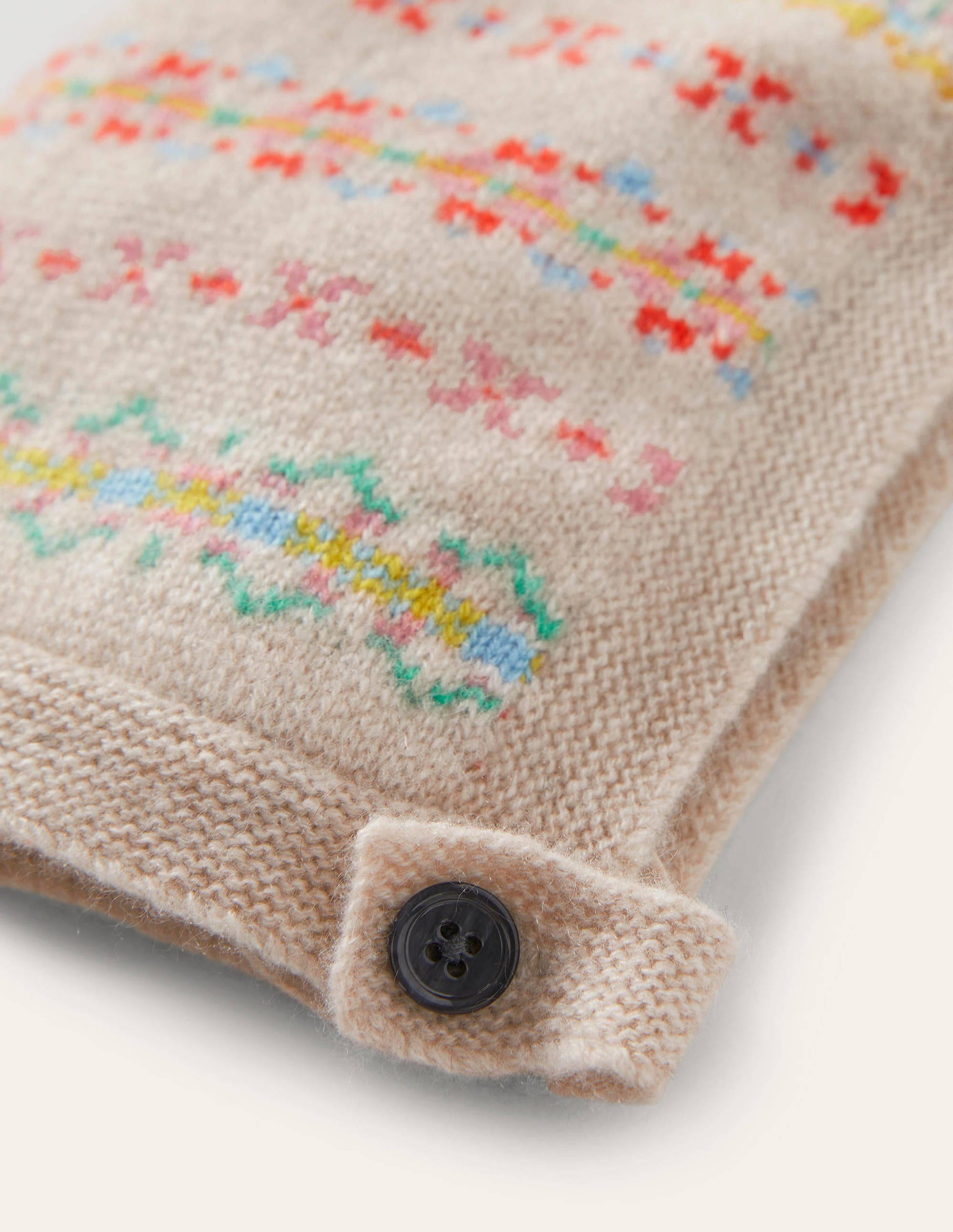 Cashmere Fair Isle Bonnet-Multi-2
