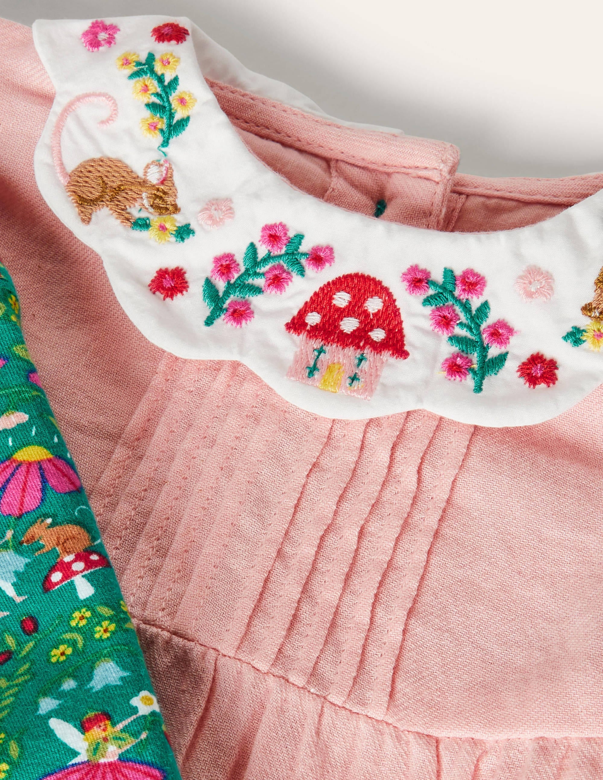 Set aus Weboberteil und Leggings-Sardiniengrün, Feengarten - Image 3