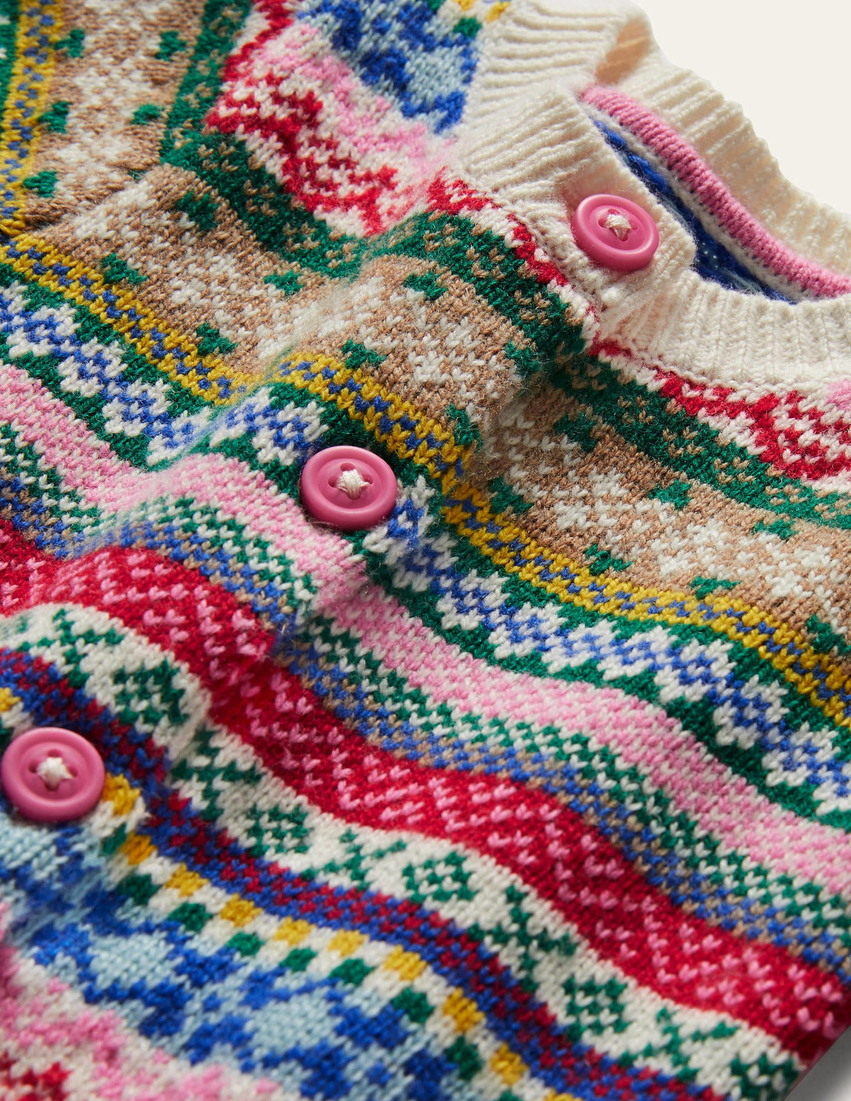 Gilet à motif jacquard intégral-Multi-3