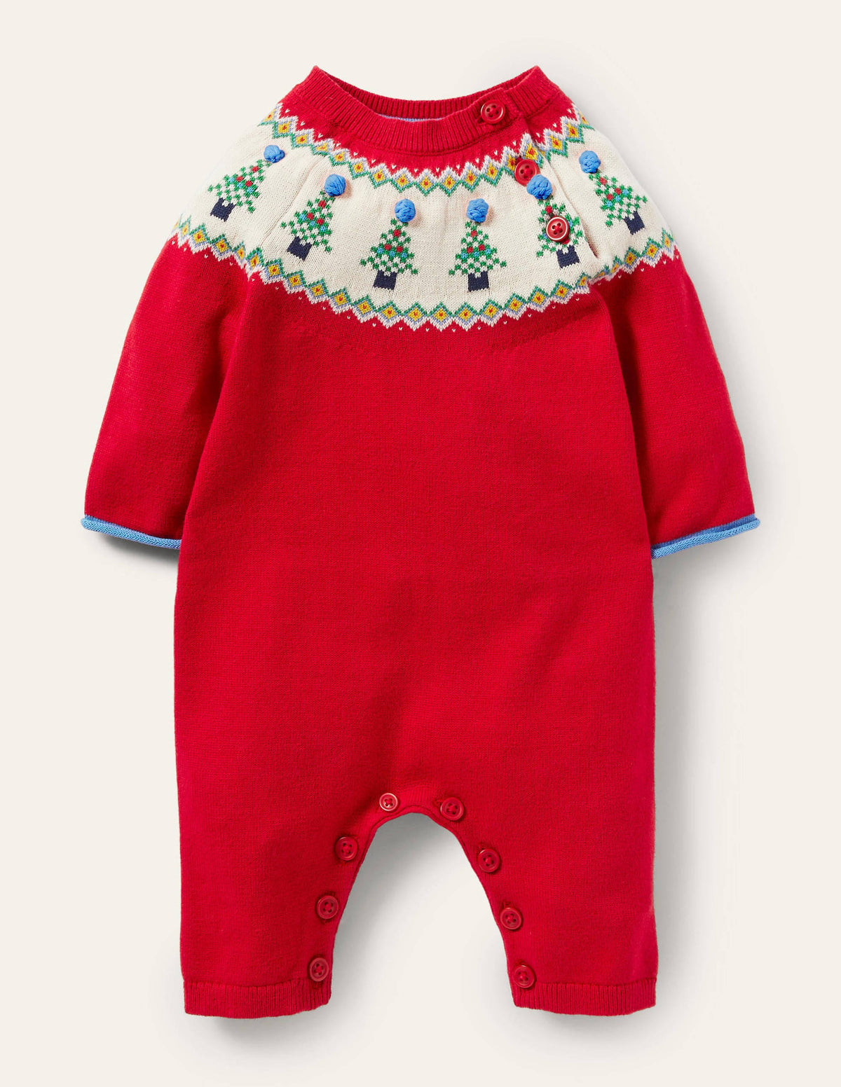 Weihnachtlicher Fair-Isle-Strampler-Rockabilly-Rot-1