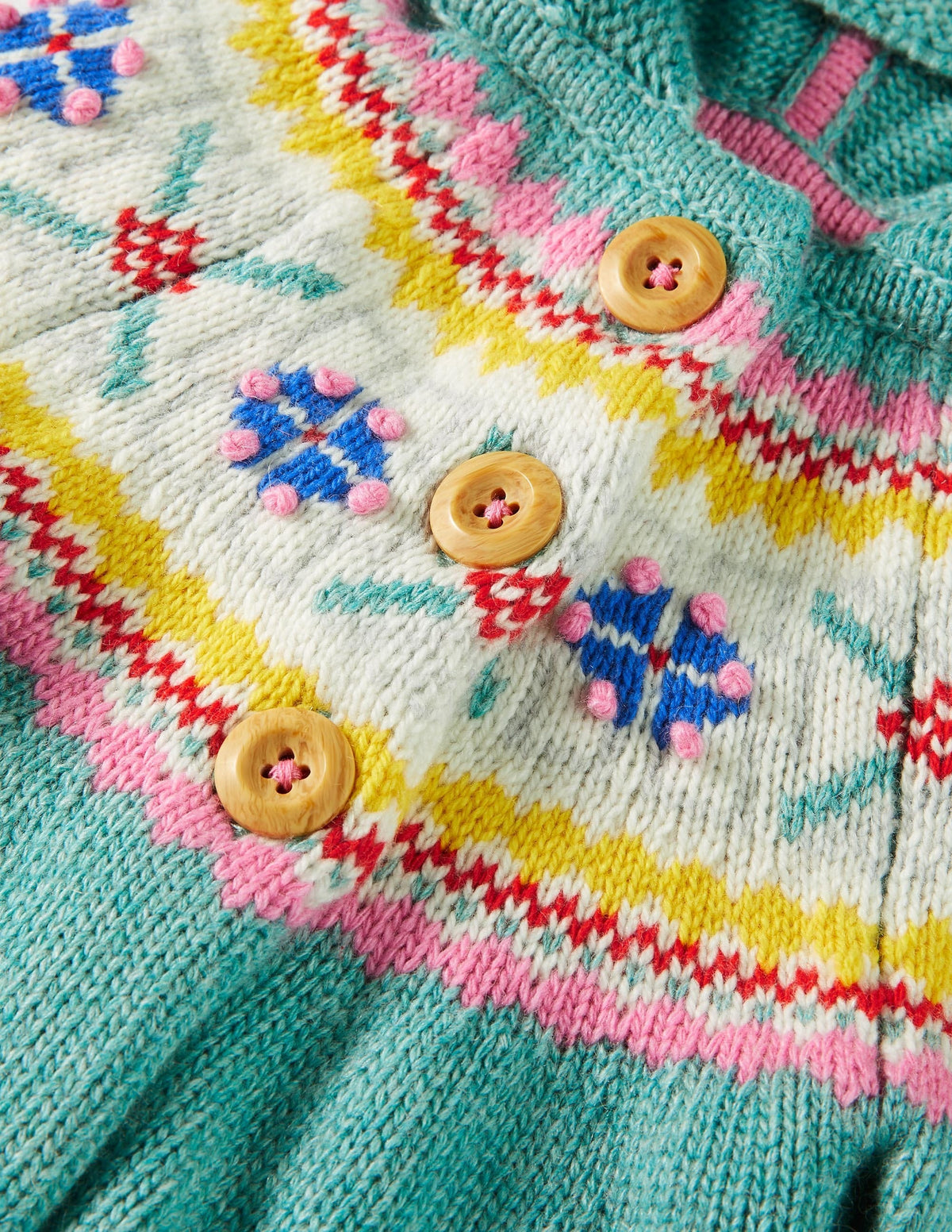 Fair-Isle-Strickjacke-Bachblau - Image 3
