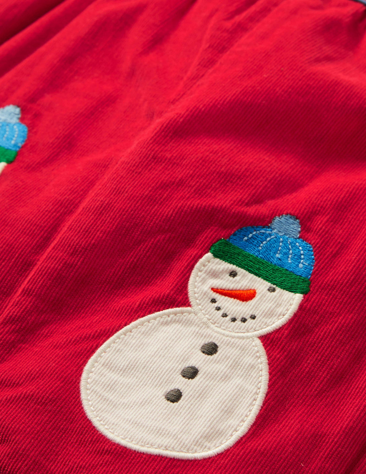 Snowman Dungarees-Rockabilly Red Snowmen-3